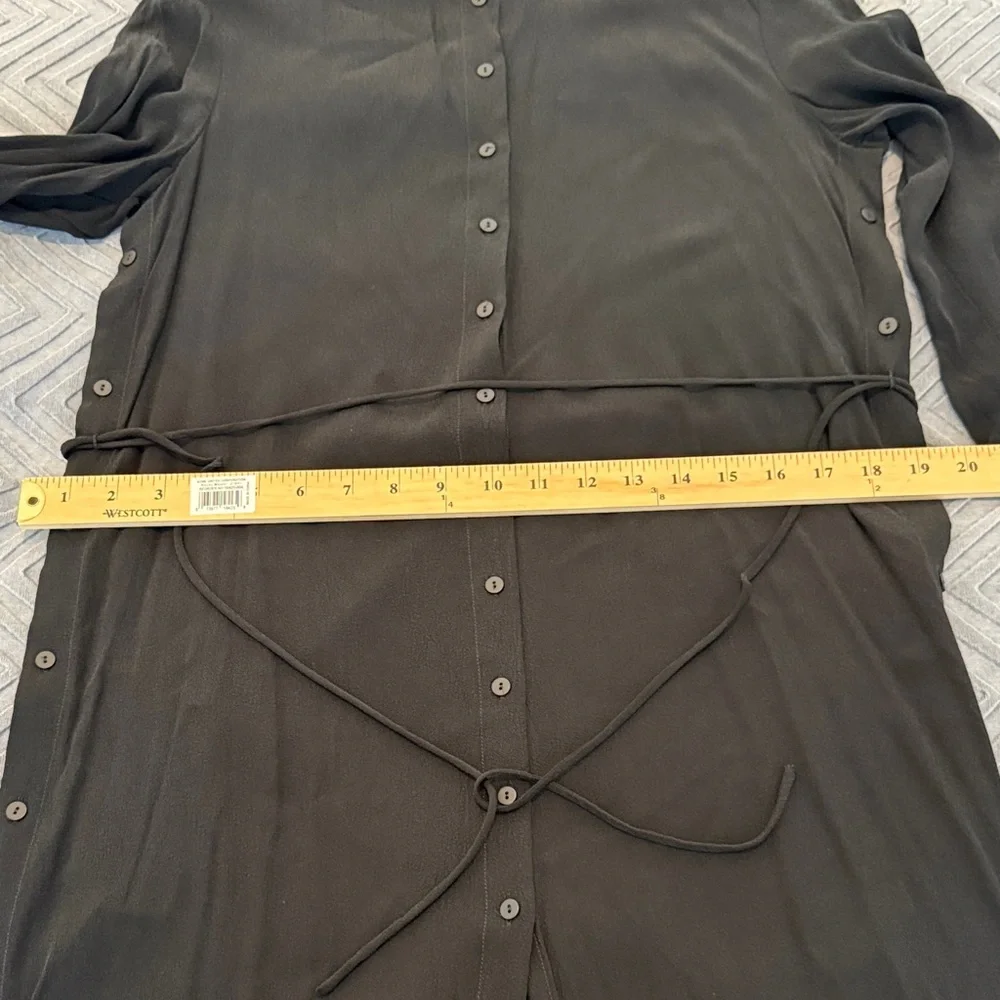 ALLSAINTS Black Anya Long Sleeve Button Down Dress